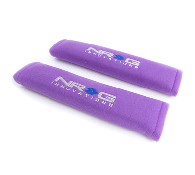 NRG Seat Belt Pads 2.7in (Wide) X 11in - Purple(2 Piece) Short