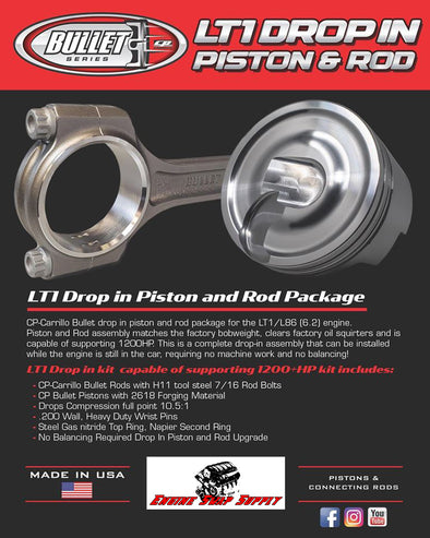 LT1 / L86 6.2 Drop in Piston and Rod Kit